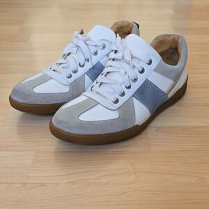 George Brown Bilt Men's Morgan Oxford Fashion Sneaker Gray Suede/White Size 11